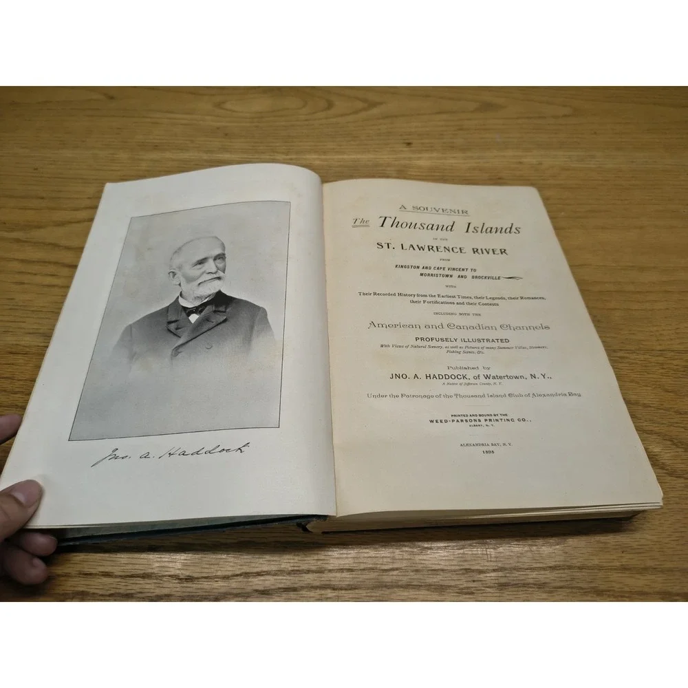 1895 PICTURESQUE ST. LAWRENCE RIVER Haddock Thousand Islands Folding Color...‎